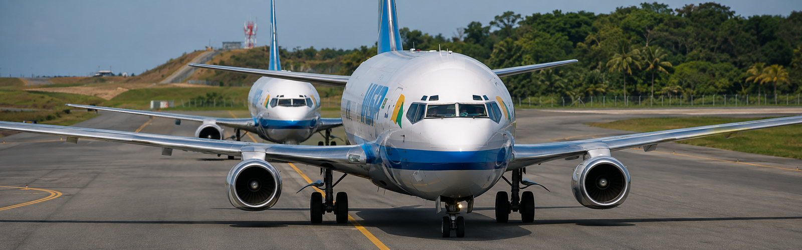 Duas aeronaves da VASP Virtual